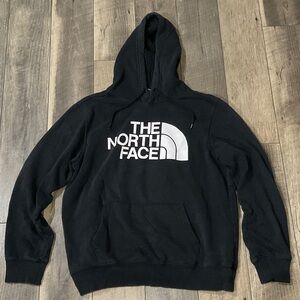 The North Face Black Hoodie with White Logo